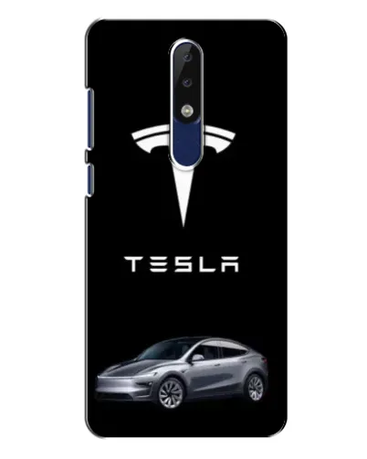 Чехол для Nokia 5.1 Plus (X5) с картинкой «Tesla Model Y»