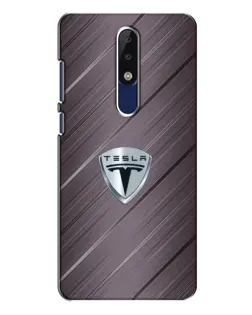 Чехол для Nokia 5.1 Plus (X5) с картинкой «Металлическая текстура Tesla»