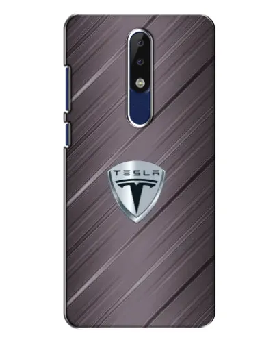Чехол для Nokia 5.1 Plus (X5) с картинкой «Металлическая текстура Tesla»