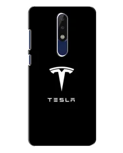 Чехол для Nokia 5.1 Plus (X5) с картинкой «Tesla White Logo»