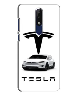 Чехол для Nokia 5.1 Plus (X5) с картинкой «Tesla White Style»