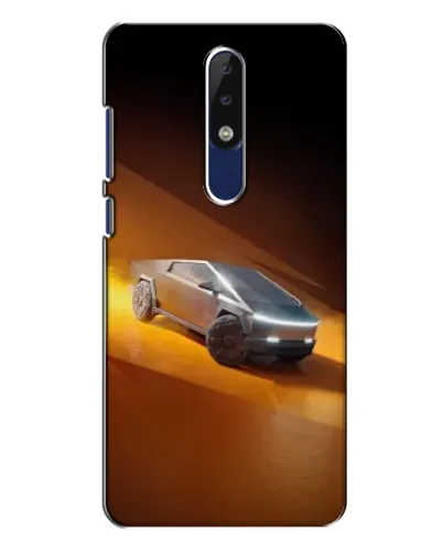 Чехол для Nokia 5.1 Plus (X5) с картинкой «Cybertruck в пустыне»