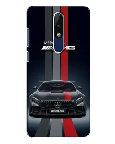 Чехол для Nokia 5.1 Plus (X5) с картинкой «Mercedes — белый карбон»