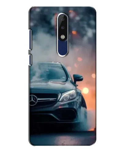 Чехол для Nokia 5.1 Plus (X5) с картинкой «Mercedes — ночной город»