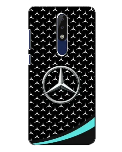Чехол для Nokia 5.1 Plus (X5) с картинкой «Mercedes — бирюзовый акцент»