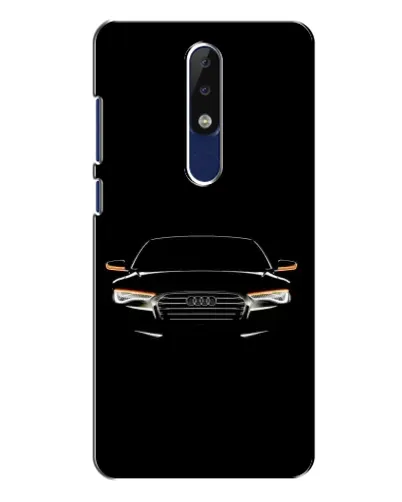 Чехол для Nokia 5.1 Plus (X5) с картинкой «Audi — ночной контур» Чехол для Nokia 5.1 Plus (X5) с картинкой «Audi — ночной контур»