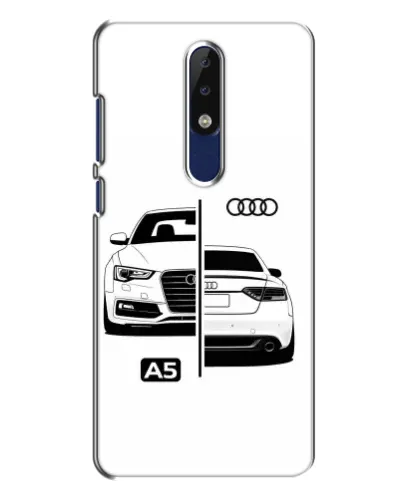 Чехол для Nokia 5.1 Plus (X5) с картинкой «Audi — контрастный дизайн» Чехол для Nokia 5.1 Plus (X5) с картинкой «Audi — контрастный дизайн»