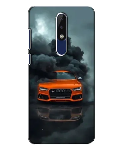 Чехол для Nokia 5.1 Plus (X5) с картинкой «Audi в облаках дыма» Чехол для Nokia 5.1 Plus (X5) с картинкой «Audi в облаках дыма»