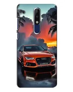 Чехол для Nokia 5.1 Plus (X5) с картинкой «Audi — закат»