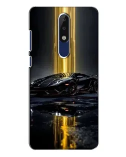 Чехол для Nokia 5.1 Plus (X5) с картинкой «Ночной Lamborghini драйв»
