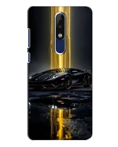 Чехол для Nokia 5.1 Plus (X5) с картинкой «Ночной Lamborghini драйв»