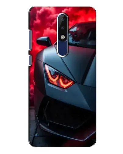 Чехол для Nokia 5.1 Plus (X5) с картинкой «Lamborghini красное сияние»