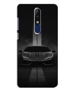 Чехол для Nokia 5.1 Plus (X5) с картинкой «Lamborghini симметрия дорог»