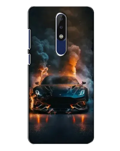Чехол для Nokia 5.1 Plus (X5) с картинкой «Lamborghini дымная эстетика»