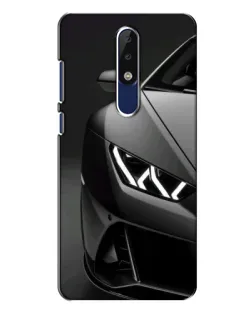 Чехол для Nokia 5.1 Plus (X5) с картинкой «Lamborghini фары детализация»