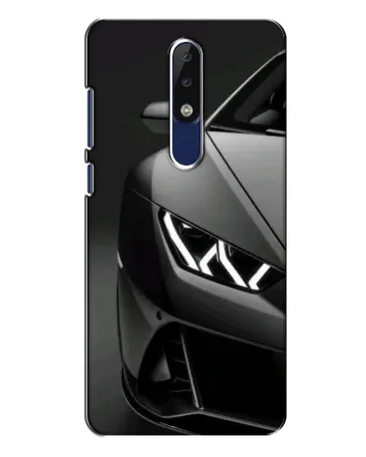 Чехол для Nokia 5.1 Plus (X5) с картинкой «Lamborghini фары детализация»