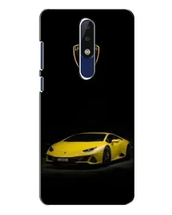 Чехол для Nokia 5.1 Plus (X5) с картинкой «Lamborghini желтый акцент»