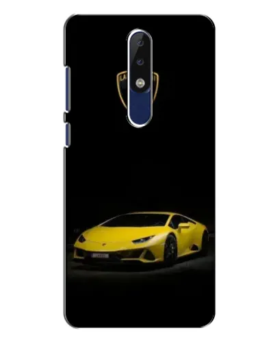 Чехол для Nokia 5.1 Plus (X5) с картинкой «Lamborghini желтый акцент»