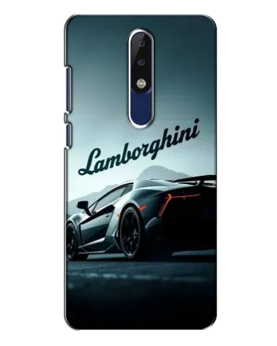 Чехол для Nokia 5.1 Plus (X5) с картинкой «Классическая надпись Lamborghini»