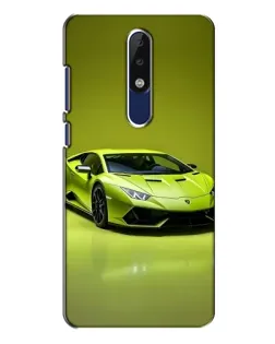 Чехол для Nokia 5.1 Plus (X5) с картинкой «Салатовый Lamborghini Huracan»