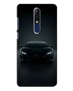 Чехол для Nokia 5.1 Plus (X5) с картинкой «Черный Lamborghini Aventador»