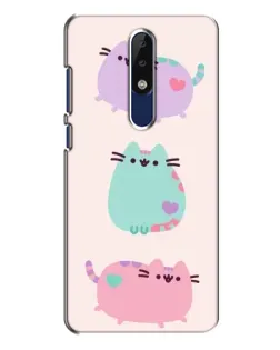 Чехол для Nokia 5.1 Plus (X5) с картинкой «Pusheen трио»