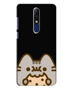 Чехол для Nokia 5.1 Plus (X5) с картинкой «Пушин на черном»