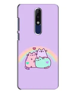 Чехол для Nokia 5.1 Plus (X5) с картинкой «Радужные Пушины»