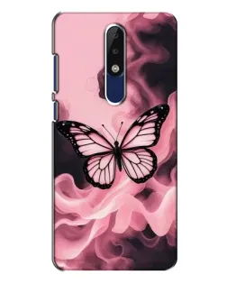 Чехол для Nokia 5.1 Plus (X5) с картинкой «Бабочка в дыму»