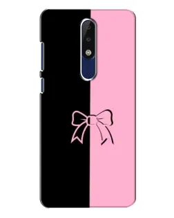 Чехол для Nokia 5.1 Plus (X5) с картинкой «Половинки банта»