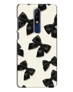 Чехол для Nokia 5.1 Plus (X5) с картинкой «Черные бантики»