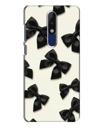 Чехол для Nokia 5.1 Plus (X5) с картинкой «Черные бантики»