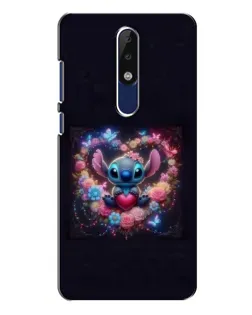 Чехол для Nokia 5.1 Plus (X5) с картинкой «Stitch в цветах» Чехол для Nokia 5.1 Plus (X5) с картинкой «Stitch в цветах»
