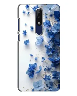 Чехол для Nokia 5.1 Plus (X5) с картинкой «Голубой цветочный каскад» Чехол для Nokia 5.1 Plus (X5) с картинкой «Голубой цветочный каскад»