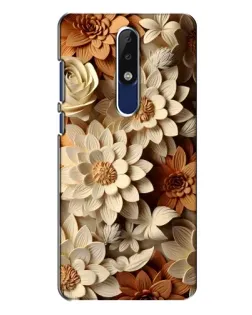 Чехол для Nokia 5.1 Plus (X5) с картинкой «Бежевый флористический декор» Чехол для Nokia 5.1 Plus (X5) с картинкой «Бежевый флористический декор»