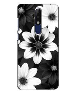 Чехол для Nokia 5.1 Plus (X5) с картинкой «Монохромные астры» Чехол для Nokia 5.1 Plus (X5) с картинкой «Монохромные астры»