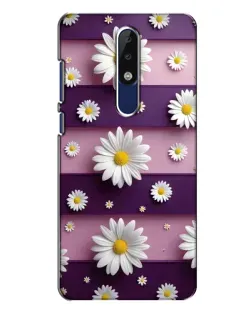 Чехол для Nokia 5.1 Plus (X5) с картинкой «Ромашки на фиолетовом» Чехол для Nokia 5.1 Plus (X5) с картинкой «Ромашки на фиолетовом»