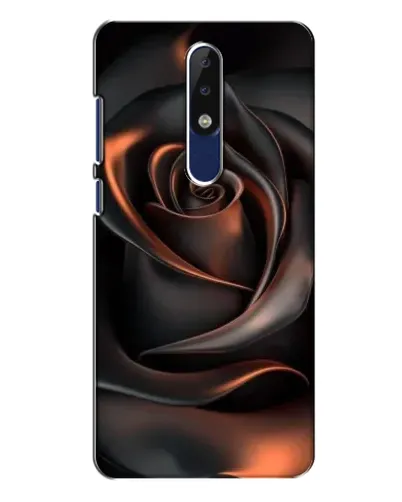 Чехол для Nokia 5.1 Plus (X5) с картинкой «Шелковая черная роза»
