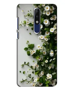 Чехол для Nokia 5.1 Plus (X5) с картинкой «Ветка мелких белых цветов» Чехол для Nokia 5.1 Plus (X5) с картинкой «Ветка мелких белых цветов»