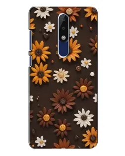 Чехол для Nokia 5.1 Plus (X5) с картинкой «Узор из маленьких подсолнухов» Чехол для Nokia 5.1 Plus (X5) с картинкой «Узор из маленьких подсолнухов»