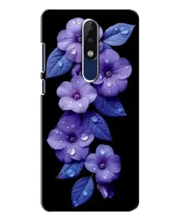 Чехол для Nokia 5.1 Plus (X5) с картинкой «Фиолетовые цветы с росою» Чехол для Nokia 5.1 Plus (X5) с картинкой «Фиолетовые цветы с росою»