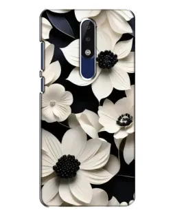 Чехол для Nokia 5.1 Plus (X5) с картинкой «Объемные белые цветы» Чехол для Nokia 5.1 Plus (X5) с картинкой «Объемные белые цветы»
