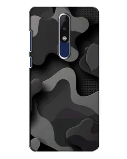 Чехол для Nokia 5.1 Plus (X5) с картинкой «Темный абстрактный камуфляж»