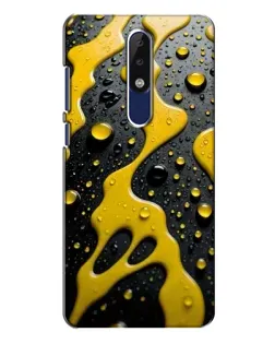Чехол для Nokia 5.1 Plus (X5) с картинкой «Жидкое желтое золото»