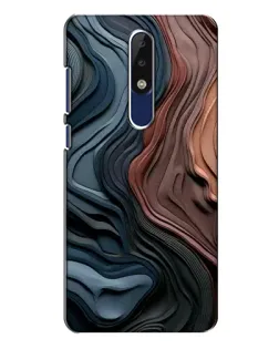 Чехол для Nokia 5.1 Plus (X5) с картинкой «Цветные волны каньона»
