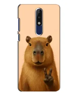 Чехол для Nokia 5.1 Plus (X5) с картинкой «Капибара виктория» Чехол для Nokia 5.1 Plus (X5) с картинкой «Капибара виктория»