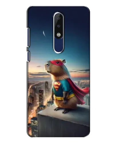 Чехол для Nokia 5.1 Plus (X5) с картинкой «Капи-мен супергерой»