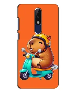 Чехол для Nokia 5.1 Plus (X5) с картинкой «Капибара на скутере» Чехол для Nokia 5.1 Plus (X5) с картинкой «Капибара на скутере»