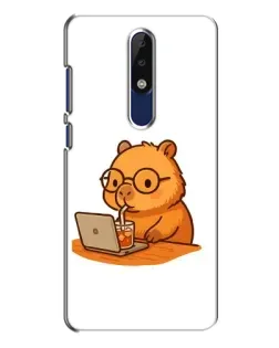 Чехол для Nokia 5.1 Plus (X5) с картинкой «Капибара с ноутбуком» Чехол для Nokia 5.1 Plus (X5) с картинкой «Капибара с ноутбуком»