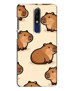 Чехол для Nokia 5.1 Plus (X5) с картинкой «Паттерн милых капибар» Чехол для Nokia 5.1 Plus (X5) с картинкой «Паттерн милых капибар»